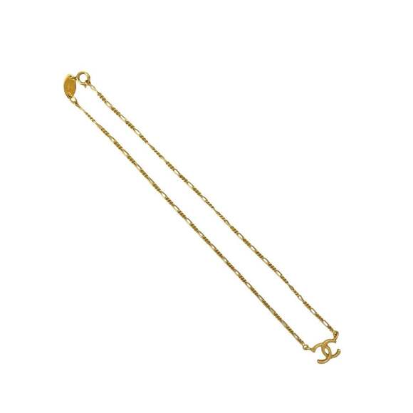 CHANEL Gold Logo Necklace